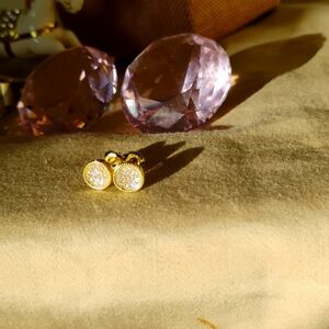 14 kt over 925 MOSSANITE 0.2 CTW SCREWBACK STUDS